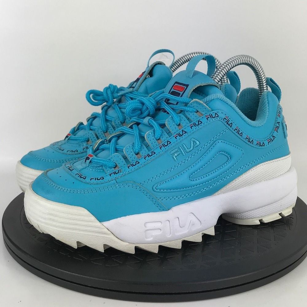 FILA Disruptor 2 Premium Blue/White Athletic Running Shoes Women’s Size 7